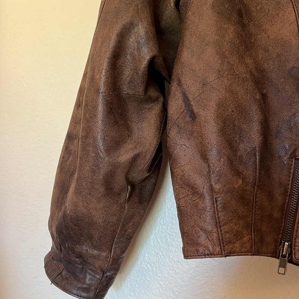 Beautiful Brown Leather Jacket, It Has Shoulder P… - image 5
